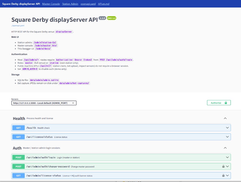 Casino back-office API integration